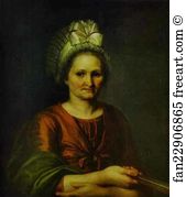 1801 Oil On Canvas The Russian Museum Art Print - Portrait Of Artist's Mother