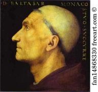 1500 Oil On Panel Galleria Degli Uffizi Art Print - Portrait Of Baldassare Vallombrosano