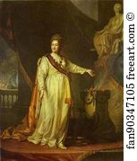 1783 Oil On Canvas The Russian Museum Art Print - Portrait Of Catherine Ii As Legislator In The Temple Of The Goddess Of Justice
