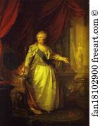 Portrait Of Catherine Ii The Great Art Print - Portrait Of Catherine Ii The Great