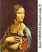 Ermine Art Print - Portrait Of Cecilia Gallerani (Lady With An Ermine)