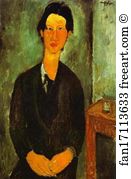 Chaim Art Print - Portrait Of Chaim Soutine Seated At A Table