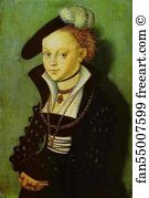 Oil On Wood Alte Meister Gallerie Art Print - Portrait Of Christiana Eulenau