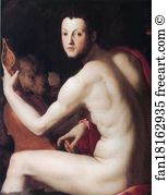 Oil On Wood Art Museum Art Print - Portrait Of Cosimo I As Orpheus