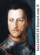 57 Art Print - Portrait Of Cosimo I De'medici In Armor. Detail