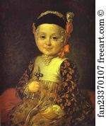 Bobrinsky Art Print - Portrait Of Count Alexey Bobrinsky As A Child