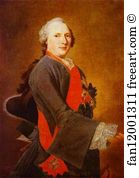Georg Caspar Prenner Art Print - Portrait Of Count J. E. Sievers