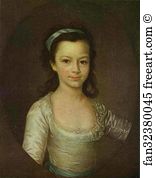 C 1790 Oil On Canvas The Russian Museum Art Print - Portrait Of Countess Ekaterina Vorontsova As A Child