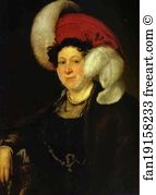 1834 Oil On Canvas The Tretyakov Gallery Art Print - Portrait Of Countess N. A. Zubova