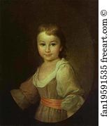 Praskovya Art Print - Portrait Of Countess Praskovya Vorontsova As A Child
