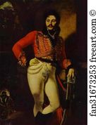 1809 Oil On Canvas The Russian Museum Art Print - Portrait Of D. V. (? ) Davydov