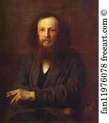 1878 Art Print - Portrait Of Dmitry Mendeleyev