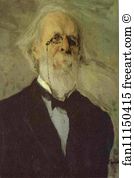1908 Oil On Canvas The Russian Museum Art Print - Portrait Of Dmitry Stasov