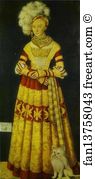 1514 Oil On Wood Alte Meister Gallerie Art Print - Portrait Of Duchess Katharine Of Mecklenburg