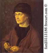 1490 Oil On Panel Galleria Degli Uffizi Art Print - Portrait Of Durer's Father