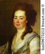 1782 Oil On Canvas The Tretyakov Gallery Art Print - Portrait Of E. A. Bakunina