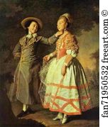 1773 Oil On Canvas The Russian Museum Art Print - Portrait Of E. N. Khruschova And Princess E. N. Khovanskaya
