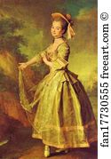 1773 Art Print - Portrait Of Ekaterina Nelidova