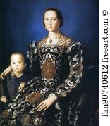 Toledo Art Print - Portrait Of Eleonora Of Toledo With Her Son Giovanni