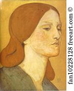 Portrait Of Dante Art Print - Portrait Of Elizabeth Siddal