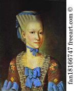 Portrait Of Elizaveta Cherevina Art Print - Portrait Of Elizaveta Cherevina At The Age Of 12