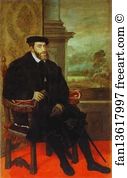 Emperor Art Print - Portrait Of Emperor Charles V Seated