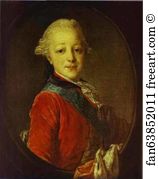 1761 Oil On Canvas The Russian Museum Art Print - Portrait Of Emperor Paul I As A Child