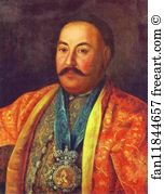 1761 Oil On Canvas The Russian Museum Art Print - Portrait Of F. Krasnoschiokov