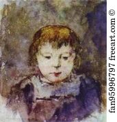 Daughter Art Print - Portrait Of Gauguin's Daughter Aline