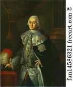 Aleksey Antropov Art Print - Portrait Of General-In-Chief, Count William W. Fermor
