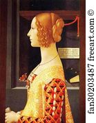 1488 Art Print - Portrait Of Giovanna Tornabuoni