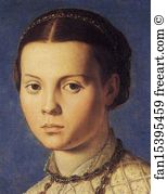 Portrait Of Girl With A Prayer Book Detail Art Print - Portrait Of Girl With A Prayer Book. Detail