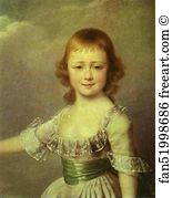 Pavlovna Art Print - Portrait Of Grand Duchess Ekaterina Pavlovna As A Child