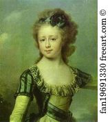 Portrait Of Grand Duchess Maria Pavlovna Art Print - Portrait Of Grand Duchess Maria Pavlovna As A Child