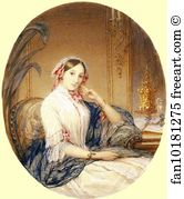 Portrait Of Grand Duchess Maria Nikolaevna Art Print - Portrait Of Grand Duchess Maria Nikolaevna