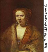 Hendrickje Art Print - Portrait Of Hendrickje Stoffels
