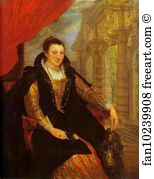 Portrait Of Isabella Brant Art Print - Portrait Of Isabella Brant