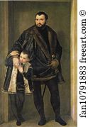 247 Art Print - Portrait Of Iseppo Da Porto And His Son Adriano