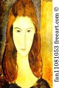 Wife Art Print - Portrait Of Jeanne Hébuterne (1898 -1920), Common-Law Wife Of Amedeo Modigliani