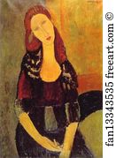 Portrait Of Jeanne Hébuterne 1898 1920 Art Print - Portrait Of Jeanne Hébuterne (1898 -1920), Common-Law Wife Of Amedeo Modigliani