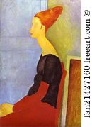 Profile Art Print - Portrait Of Jeanne Hébuterne In Profile