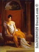 Baron François Pascal Simon Gérard Art Print - Portrait Of Juliette Recamier