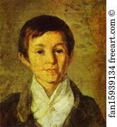Milyukov Art Print - Portrait Of K. N. Milyukov As A Child