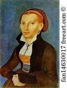 Von Art Print - Portrait Of Katharina Von Bora, Wife Of Martin Luther
