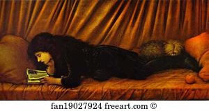 1882 Oil On Canvas Private Collection Art Print - Portrait Of Katie Lewis