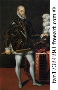 184 Art Print - Portrait Of King Philip Ii