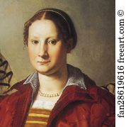 Portrait Of Lady Detail Art Print - Portrait Of Lady. Detail