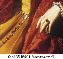 Portrait Of Lady Detail Art Print - Portrait Of Lady. Detail
