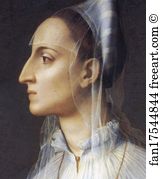 Battiferri Art Print - Portrait Of Laura Battiferri. Detail