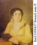 Portrait Of Alexey Venetsianov Art Print - Portrait Of Lubov Stromilova